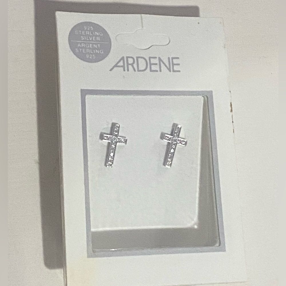 Sterling Silver Cross Earrings